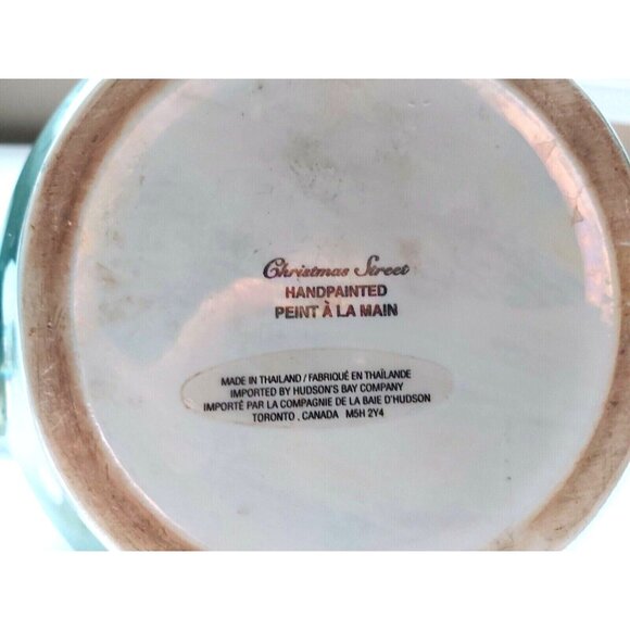 The Hudson's Bay Co. Christmas Street Hand Painted Teapot 8 cup Made in Thailand - Picture 16 of 16